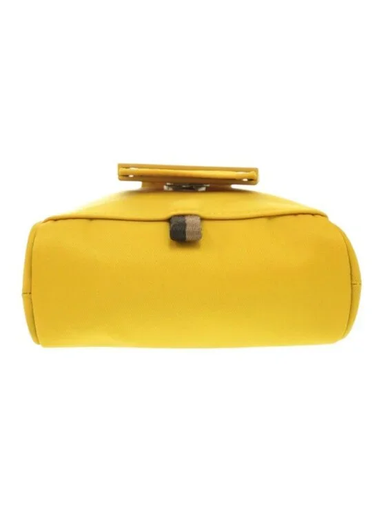 Fendi Baguette Phone Pouch Nylon Yellow Shoulder Bag - Picture 3 of 10